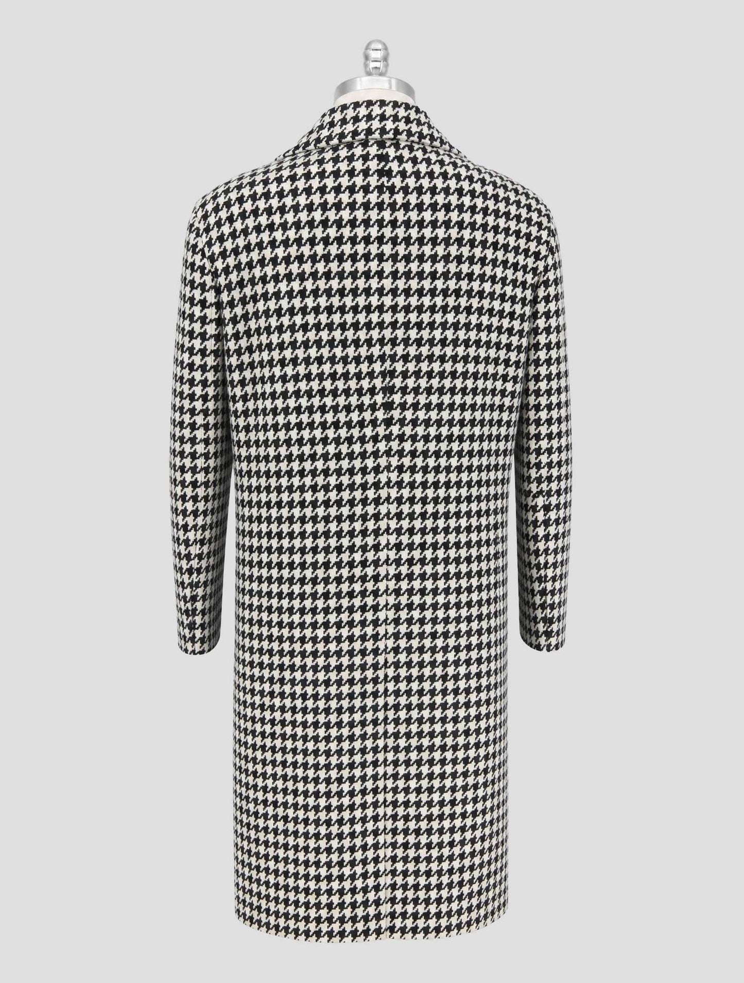 Kiton Black White Cashmere Overcoat