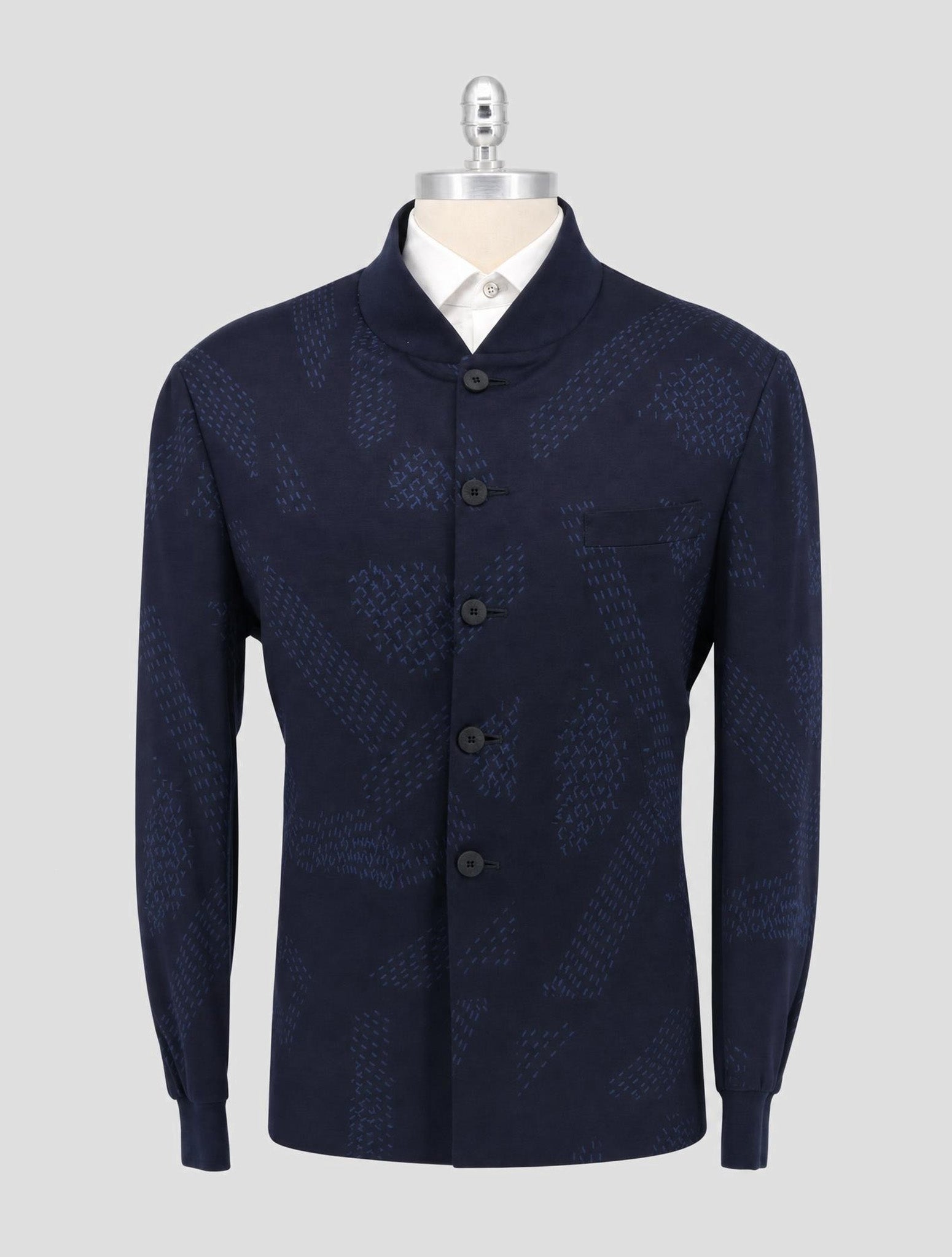 Kiton KNT Blue Wool Coat