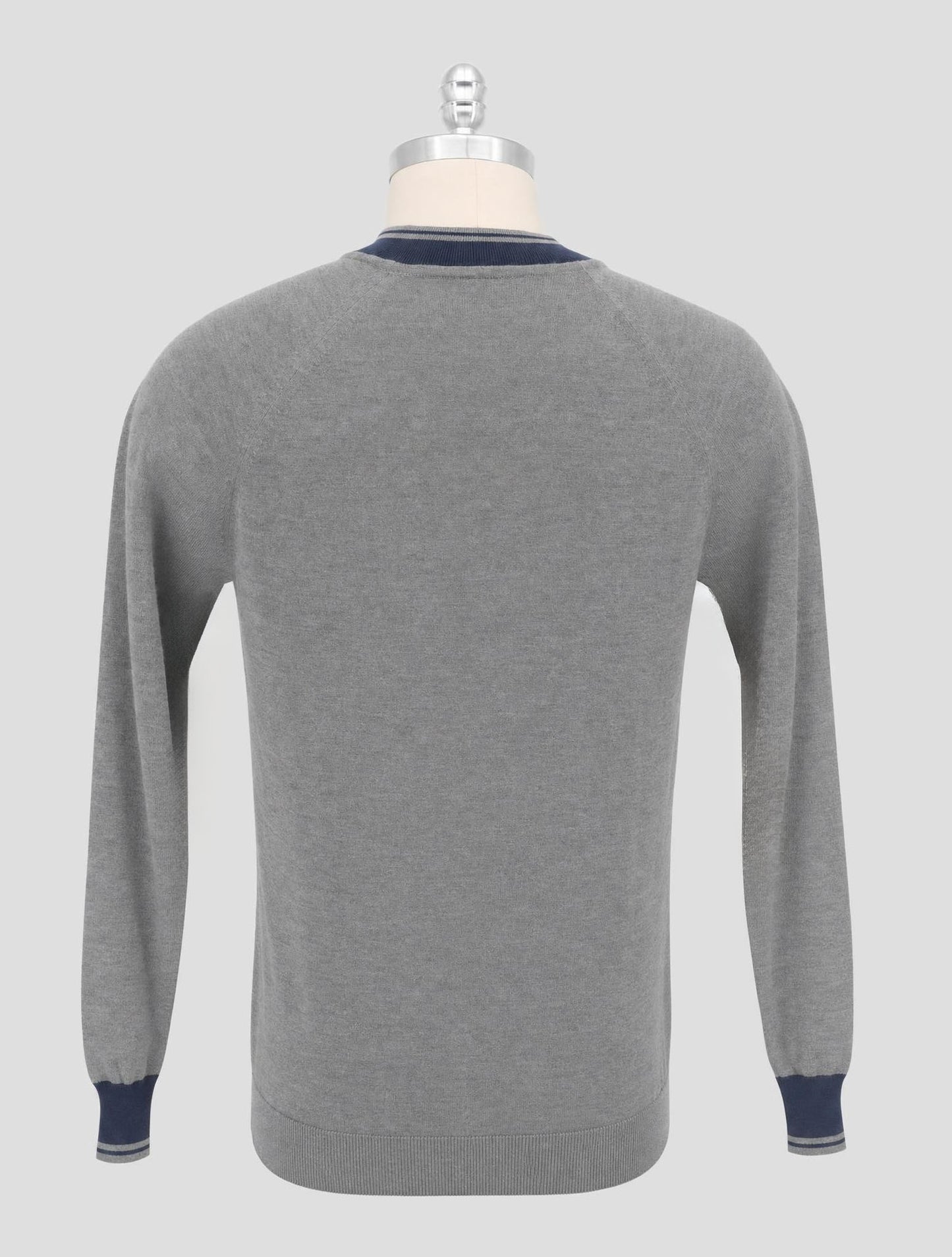 Kiton Gray Cashmere Silk Sweater
