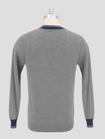 Kiton Gray Cashmere Silk Sweater