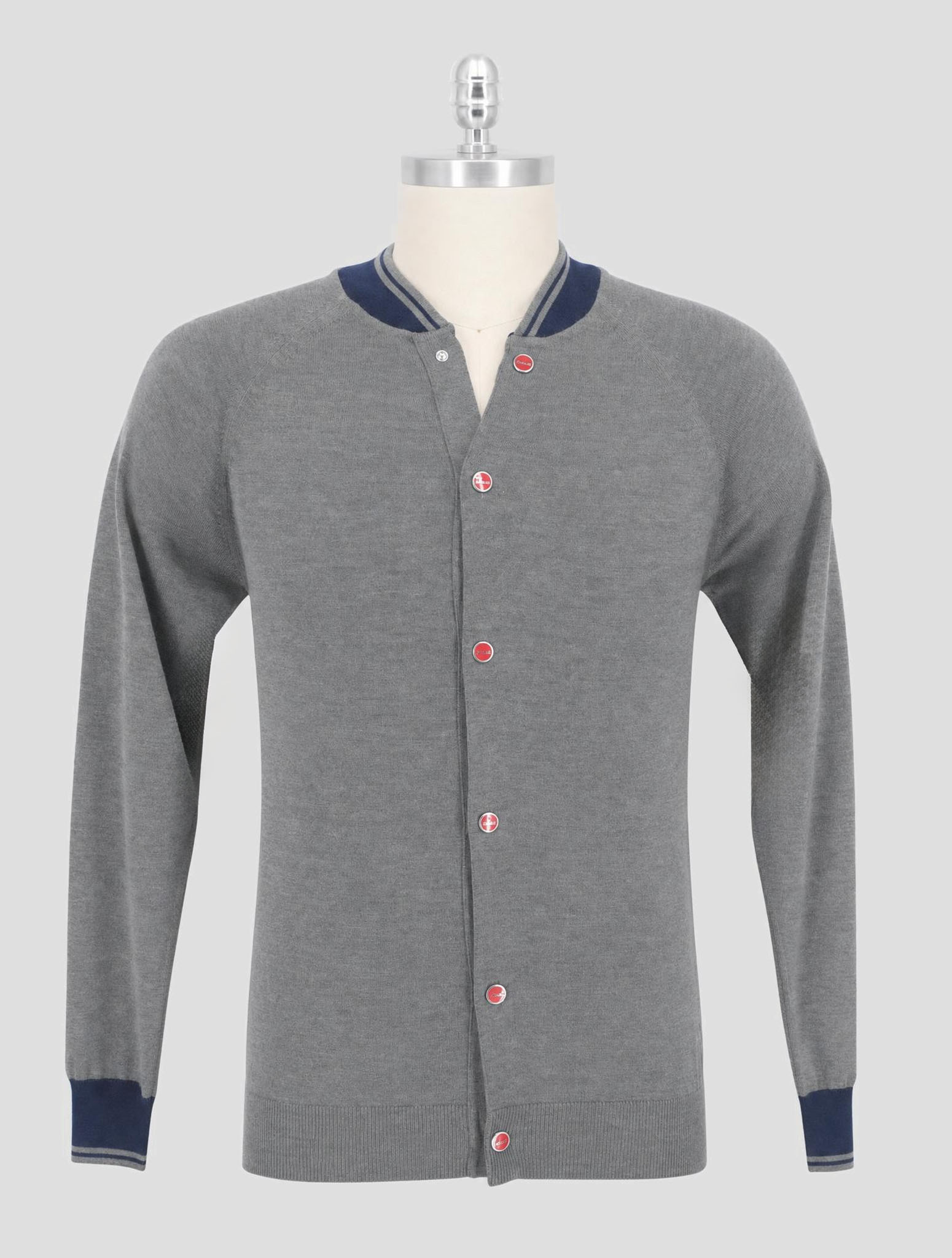 Kiton Gray Cashmere Silk Sweater