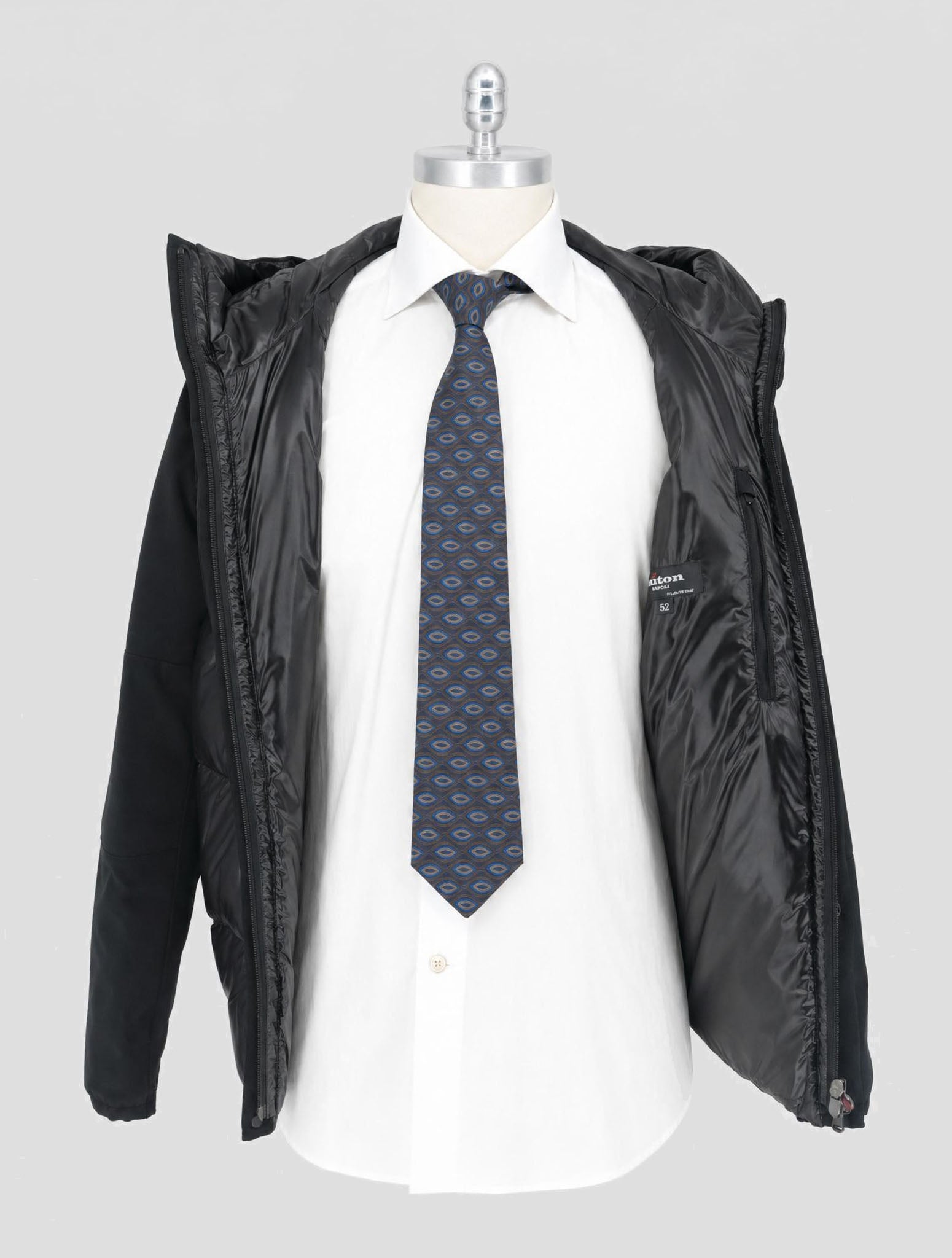 Kiton Black Pa Ea Pu Coat