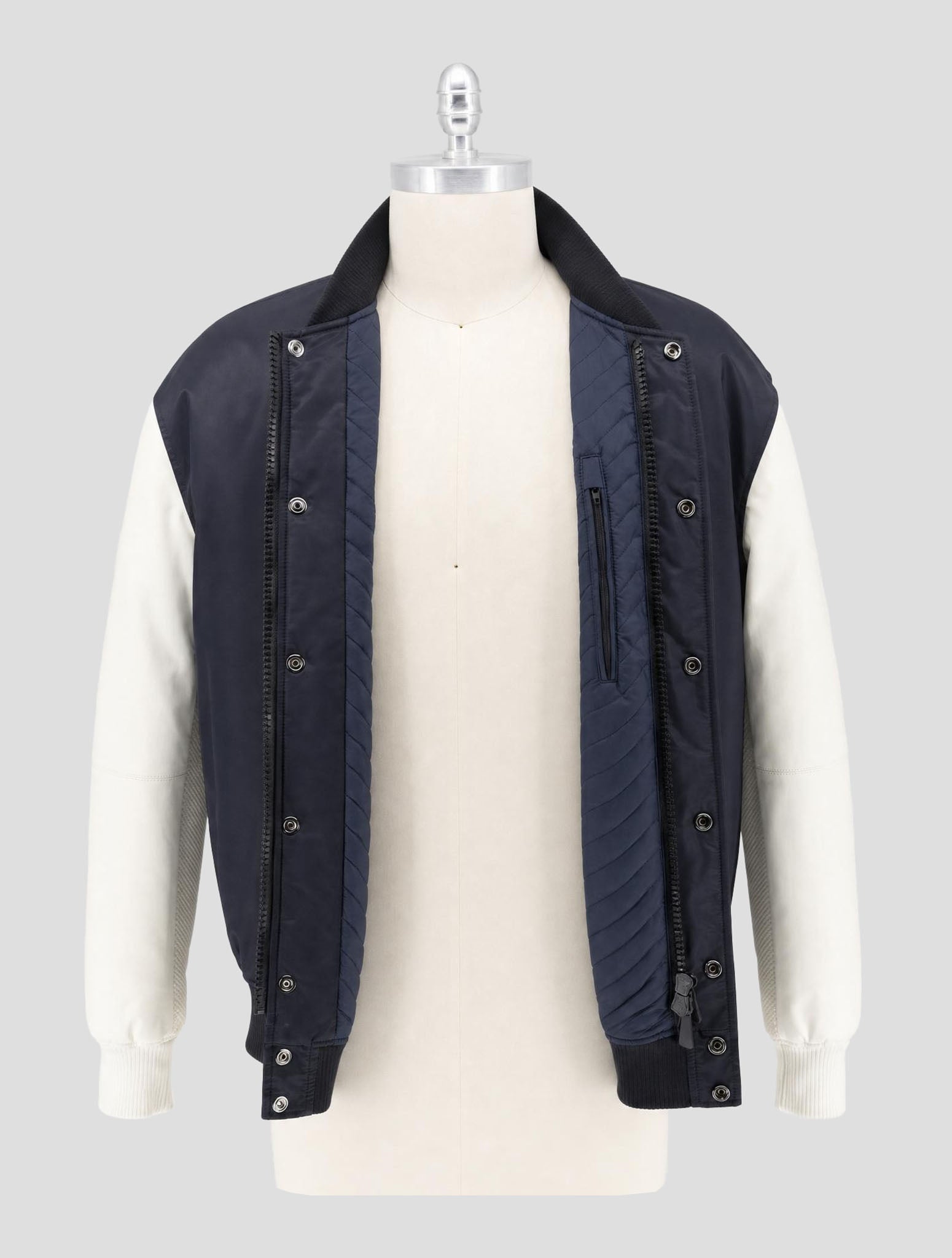 Kiton KNT Black White Pa Coat