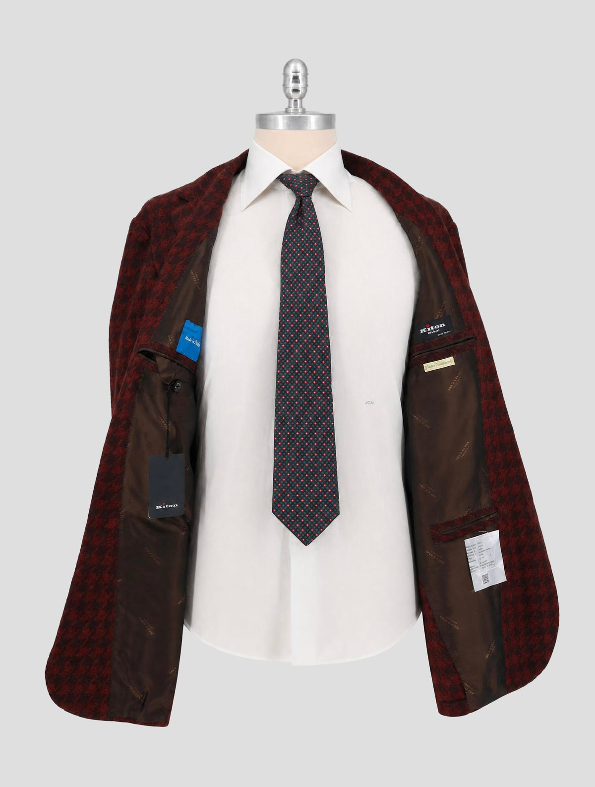 Kiton Brown Black Cashmere Blazer