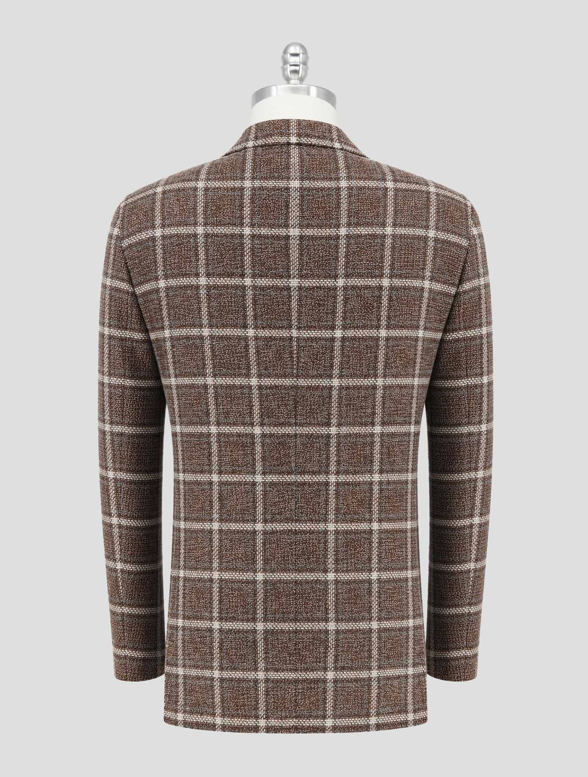 Kiton Brown White Cashmere Blazer