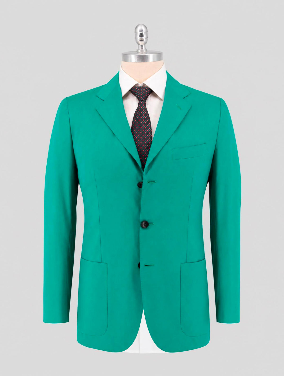 Kiton Green Cotton Blazer