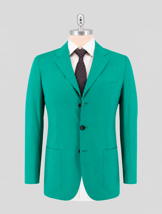 Kiton Green Cotton Blazer