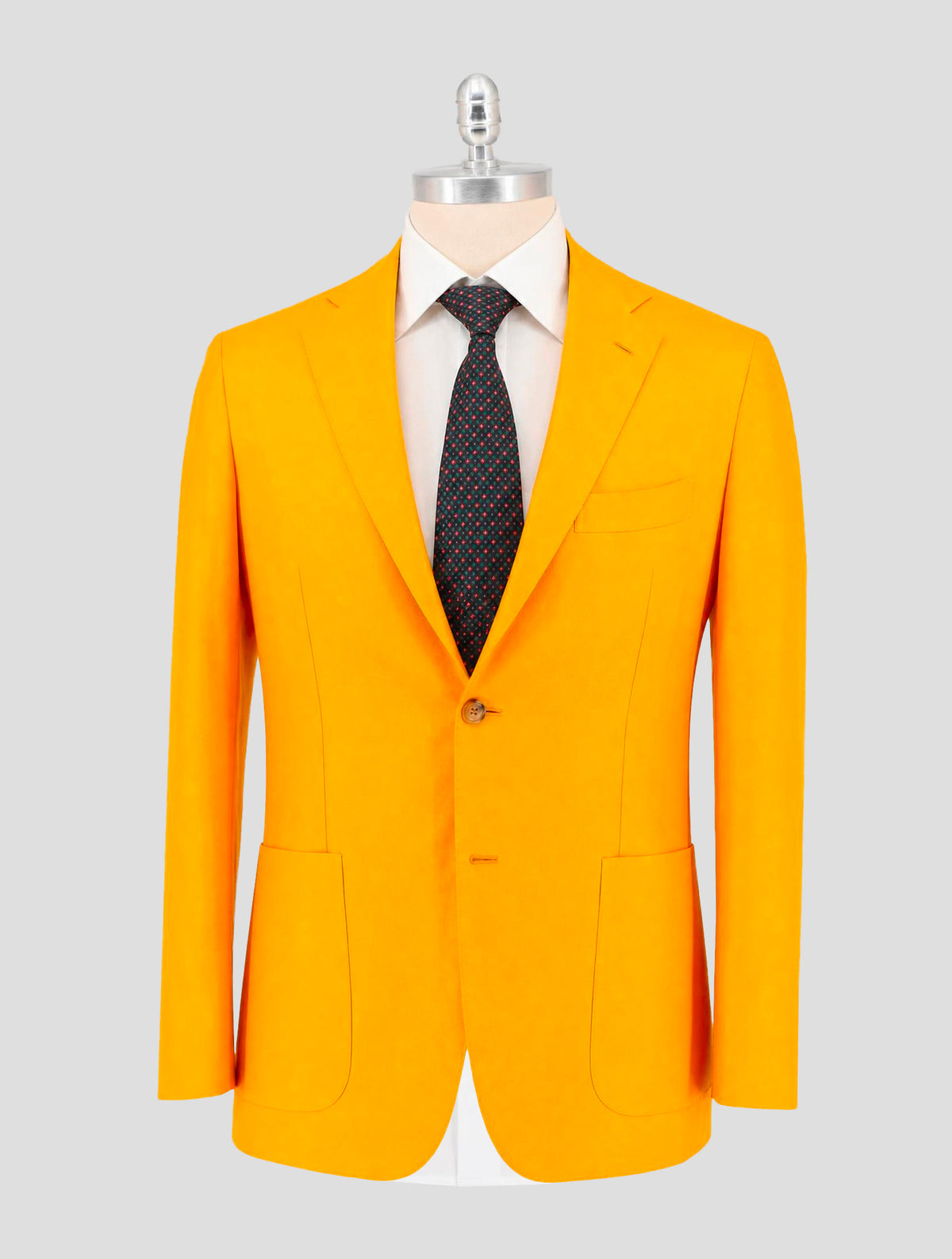 Kiton Yellow Cotton Linen Blaazer