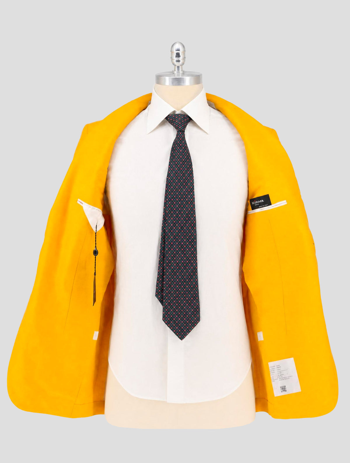 Kiton Yellow Cotton Linen Blaazer