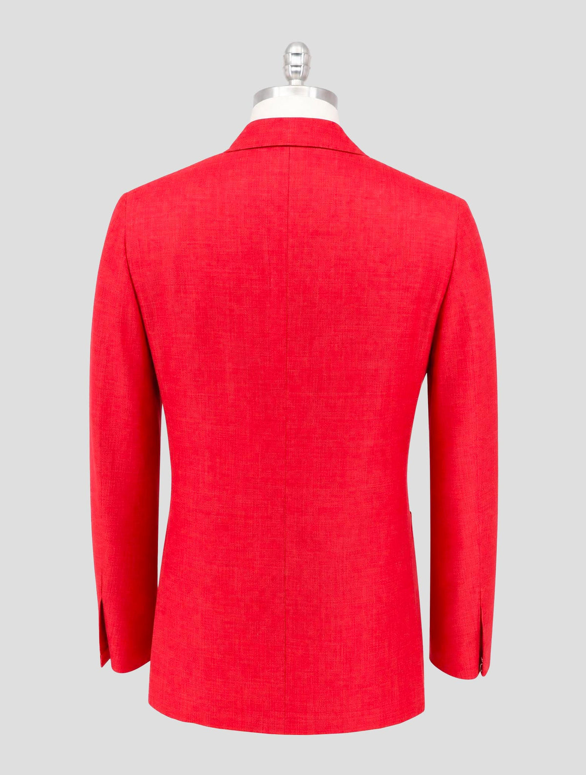 Kiton Red Silk Cashmere Linen Blazer