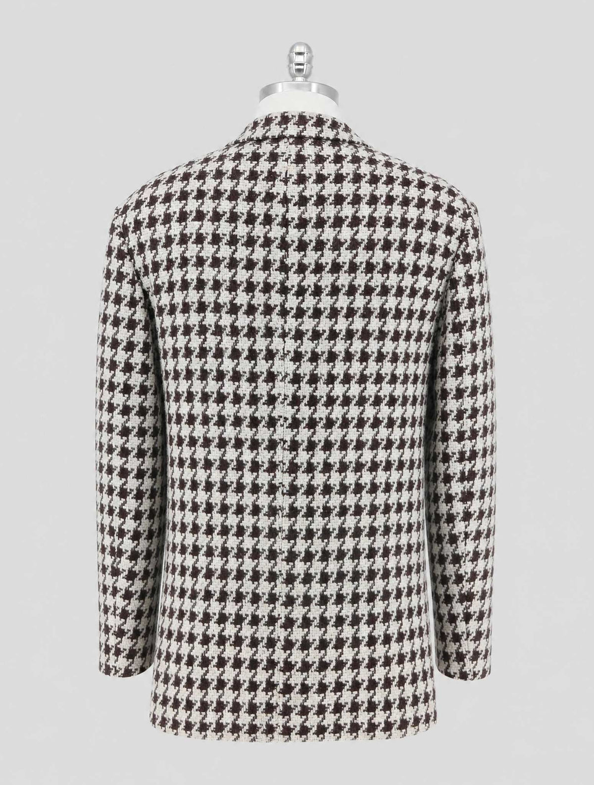 Kiton Brown White Cashmere Silk Blazer