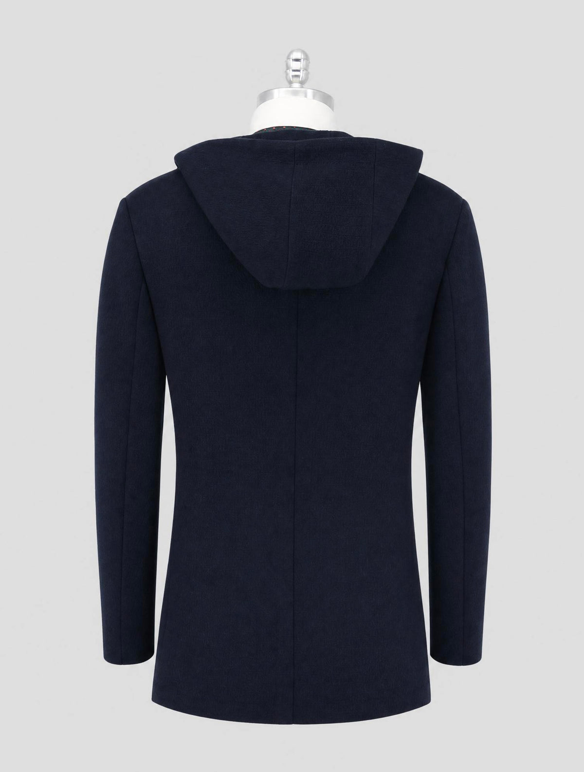 Kiton Blue Virgin Wool Pa Coat