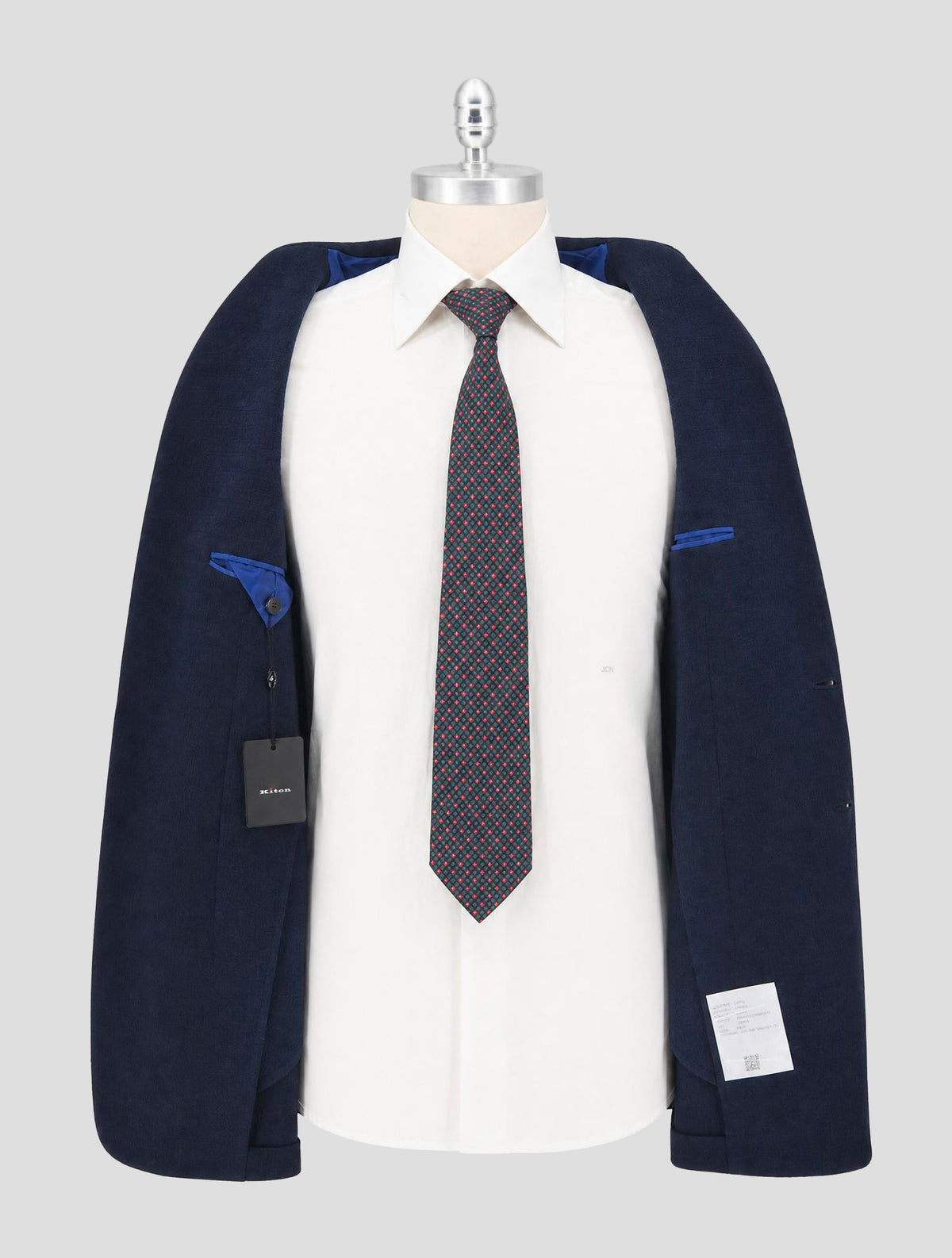 Kiton Blue Virgin Wool Pa Coat