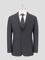 Kiton Gray Cotton Cashmere Blazer