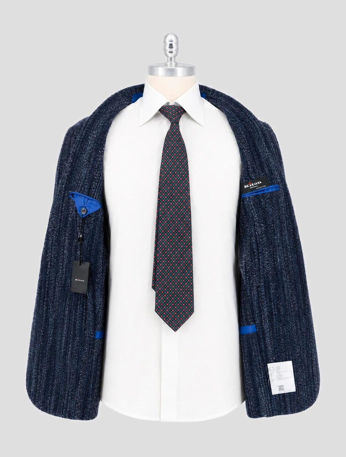 Kiton Blue Cashmere Silk Blazer