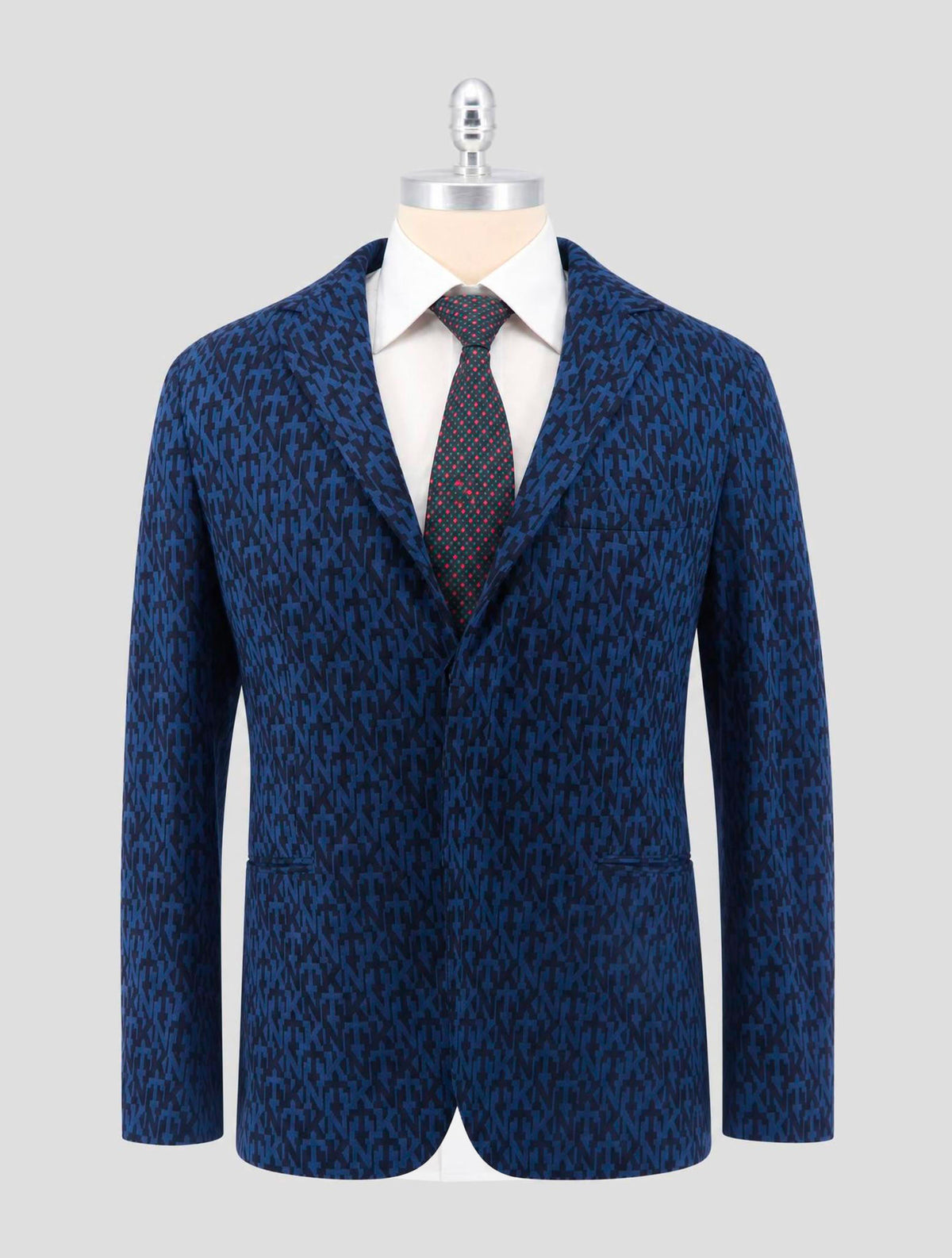 Kiton KNT Blue Black Cotton Cashmere Pa Coat