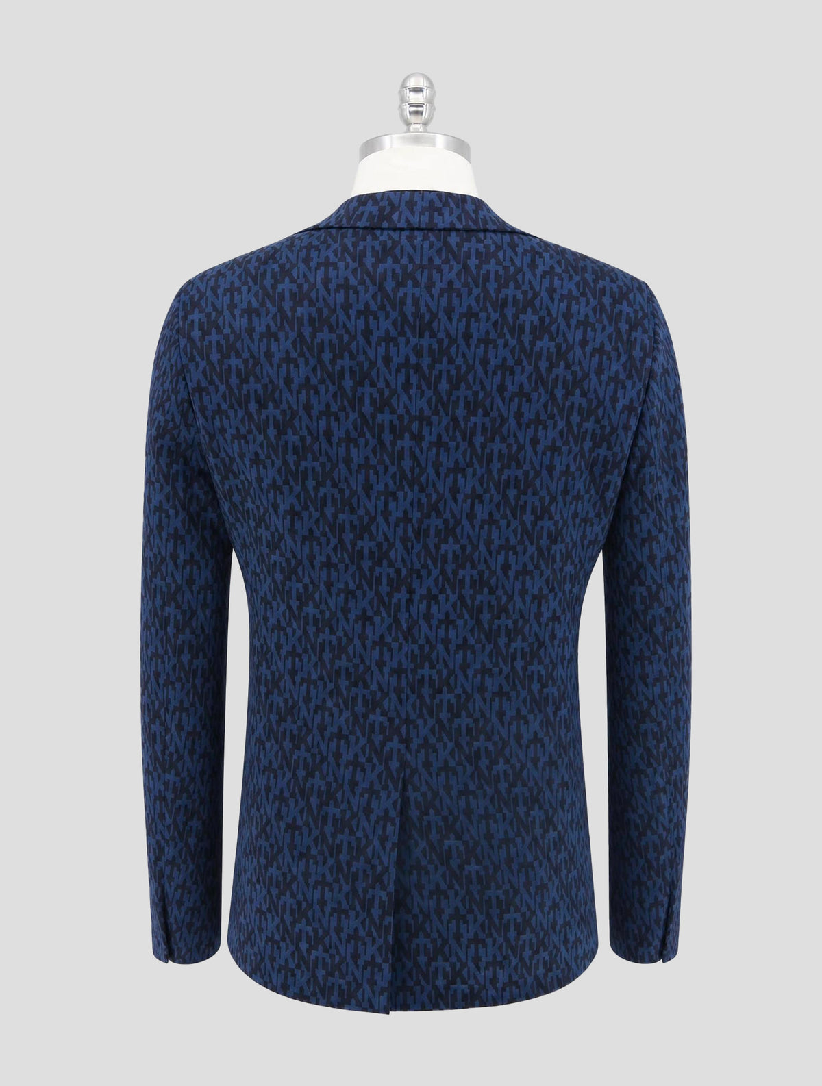 Kiton KNT Blue Black Cotton Cashmere Pa Coat