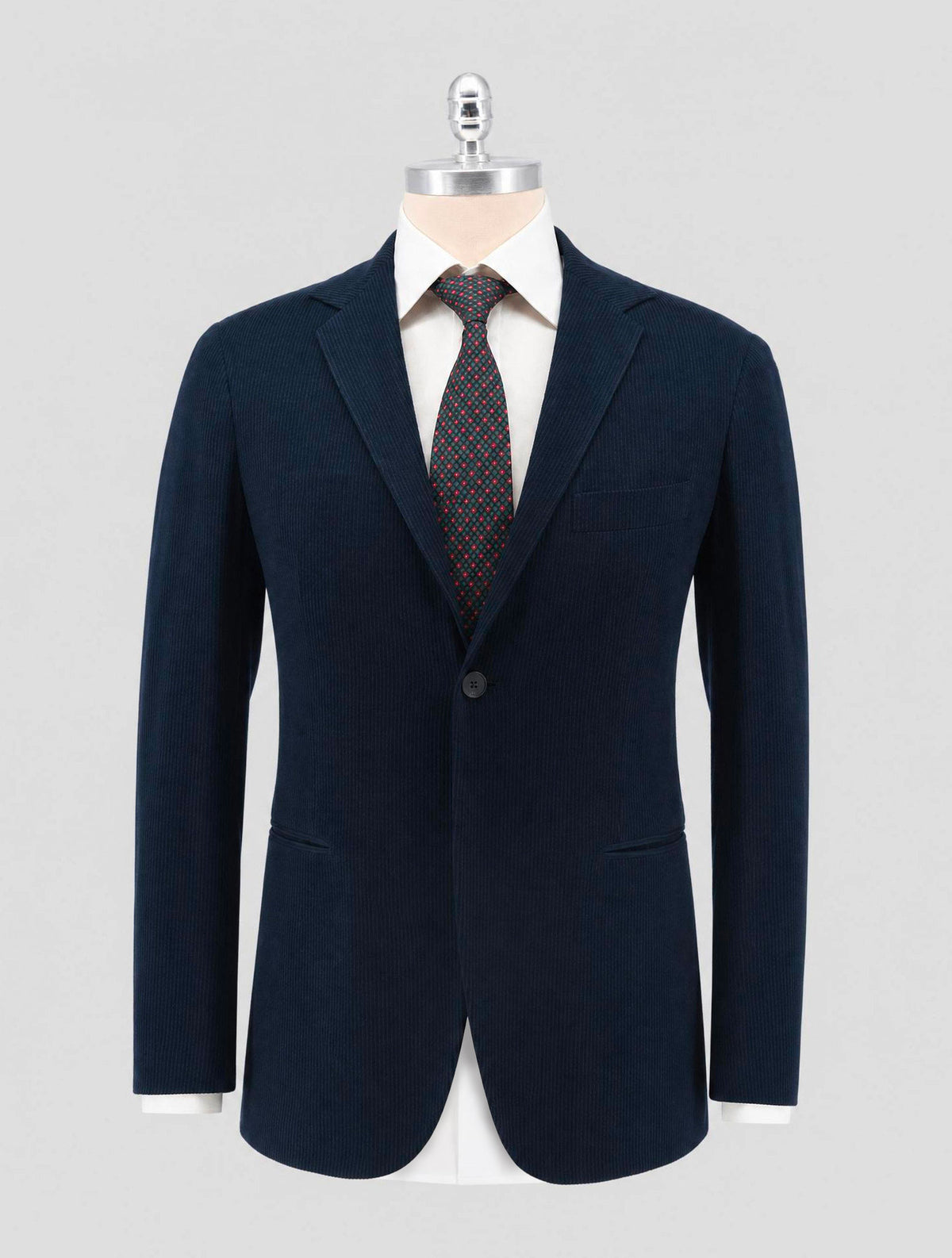 Kiton KNT Blue Cotton Cashmere Silk Coat