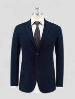 Kiton KNT Blue Cotton Cashmere Silk Coat