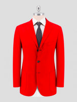 Kiton Red Cotton Blazer