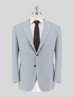Kiton Light Blue Cashmere Silk Blazer
