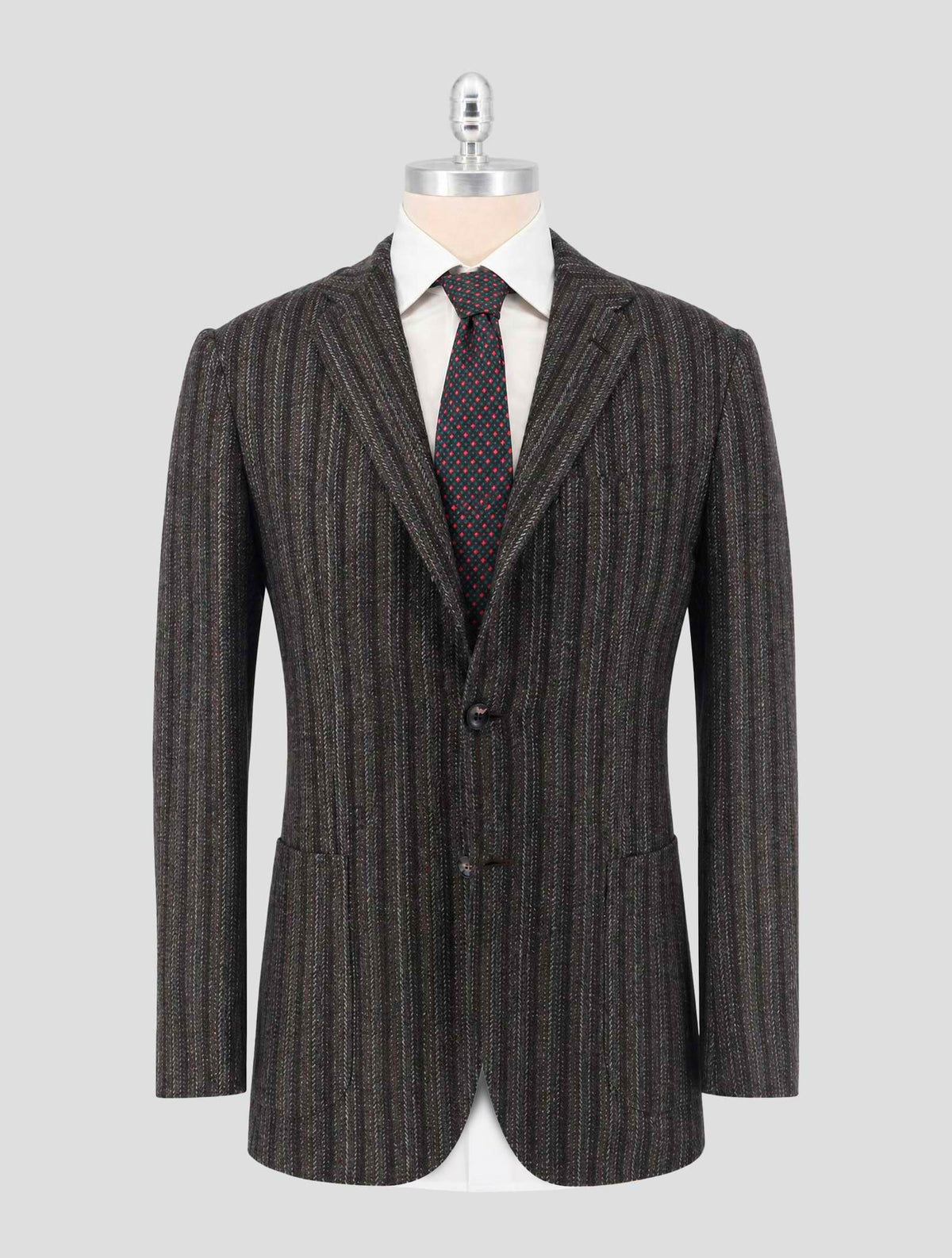 Kiton Gray Brown Cashmere Blazer