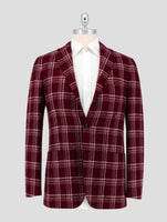 Kiton Burgundy White Cashmere Blazer