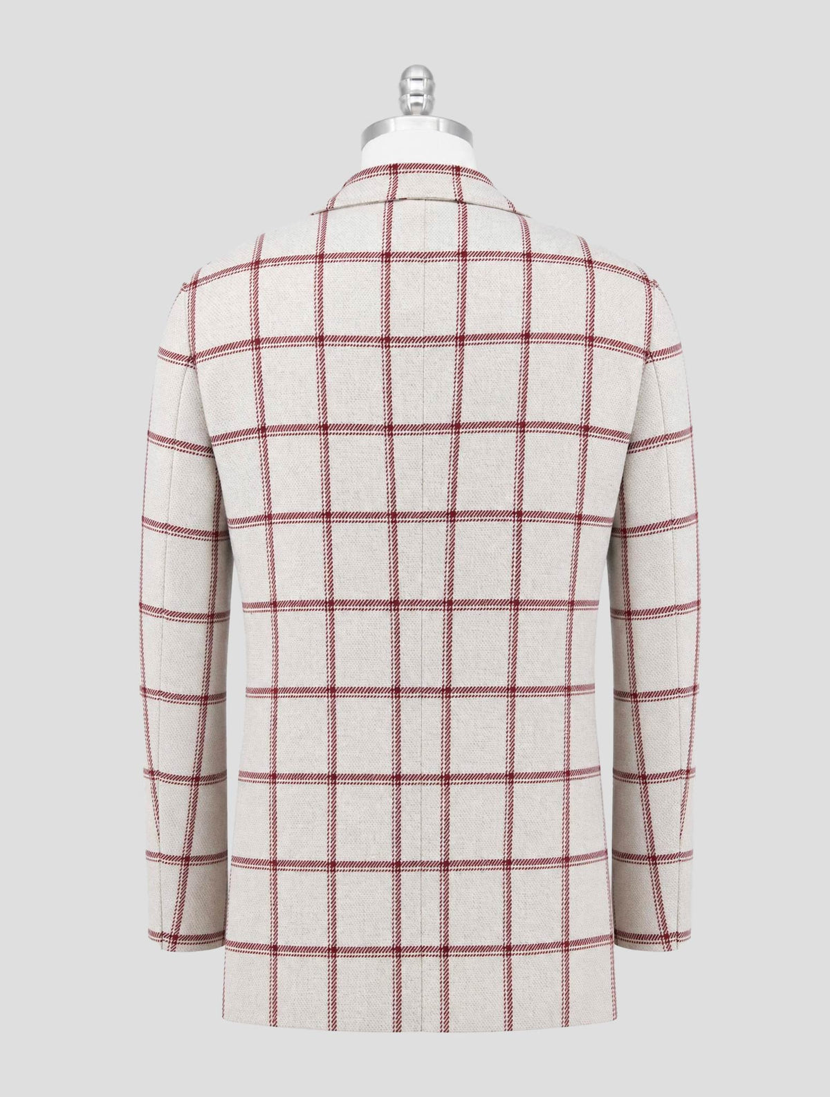 Kiton Burgundy White Cashmere Blazer