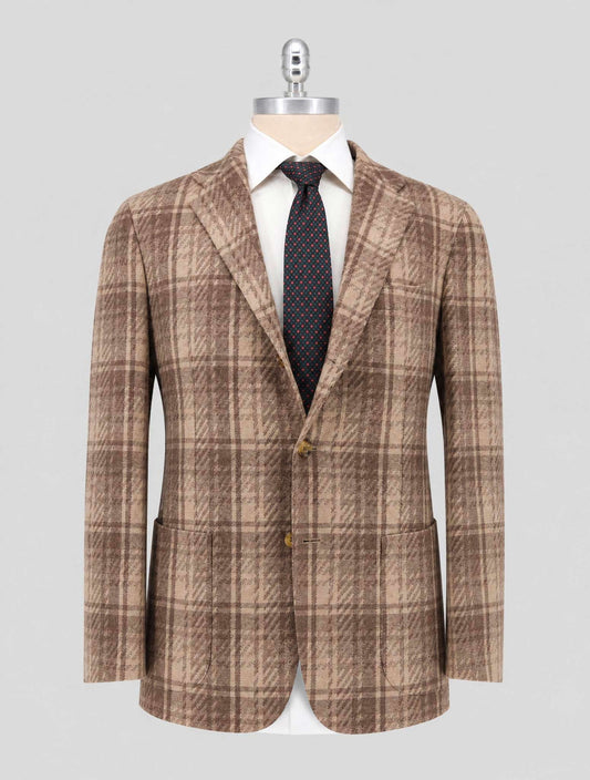 Kiton Brown Beige Cashmere Blazer