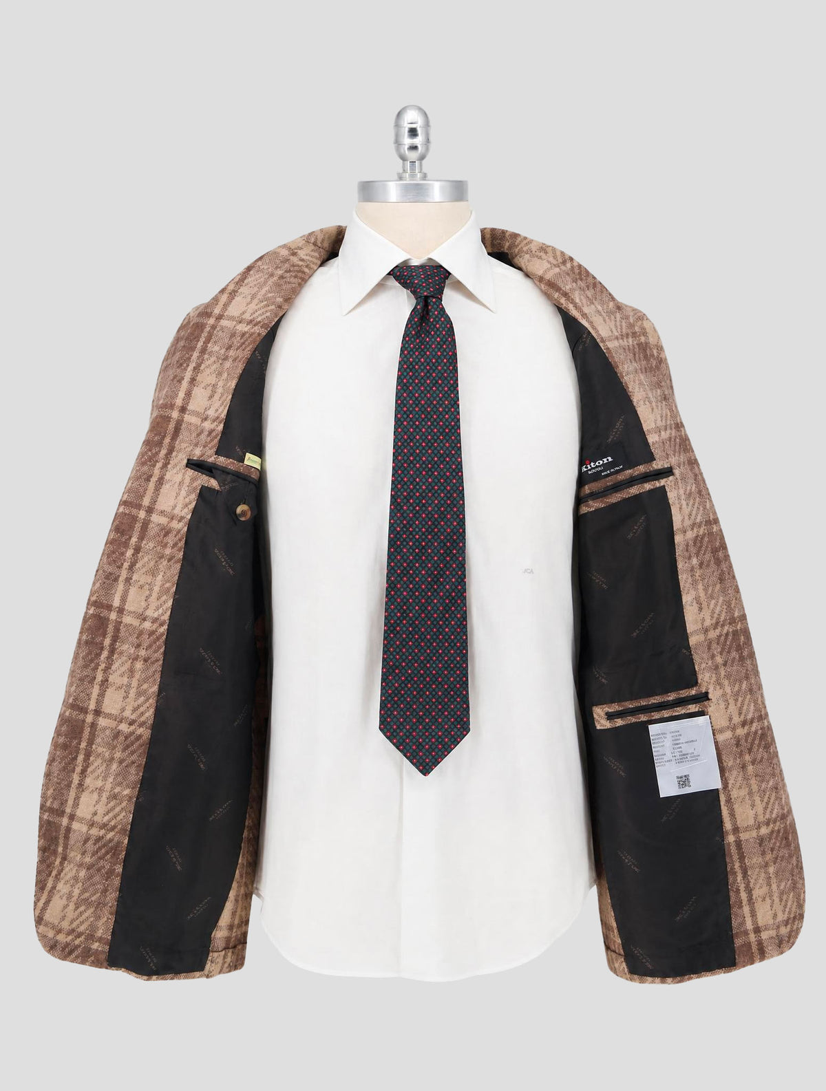 Kiton Brown Beige Cashmere Blazer