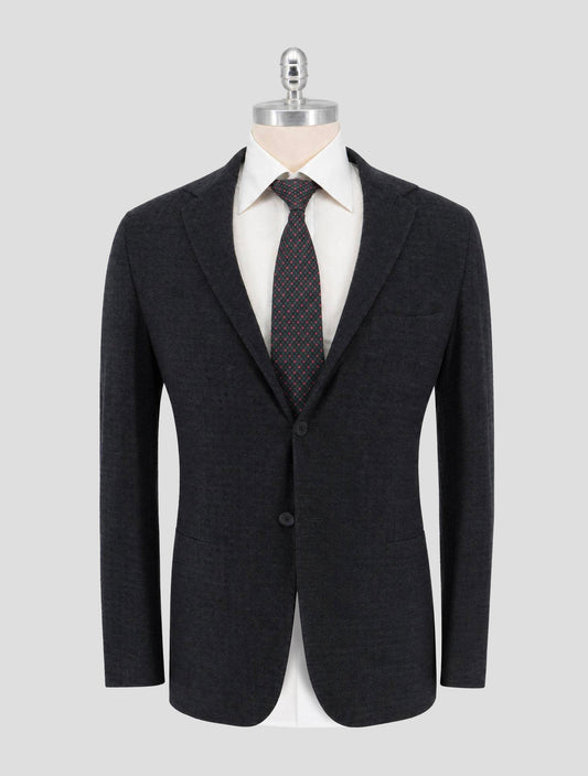 Kiton Knt Gray Cotton Cashmere Silk Suit