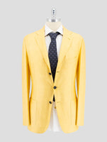 Kiton Yellow Cotton Linen Blaazer