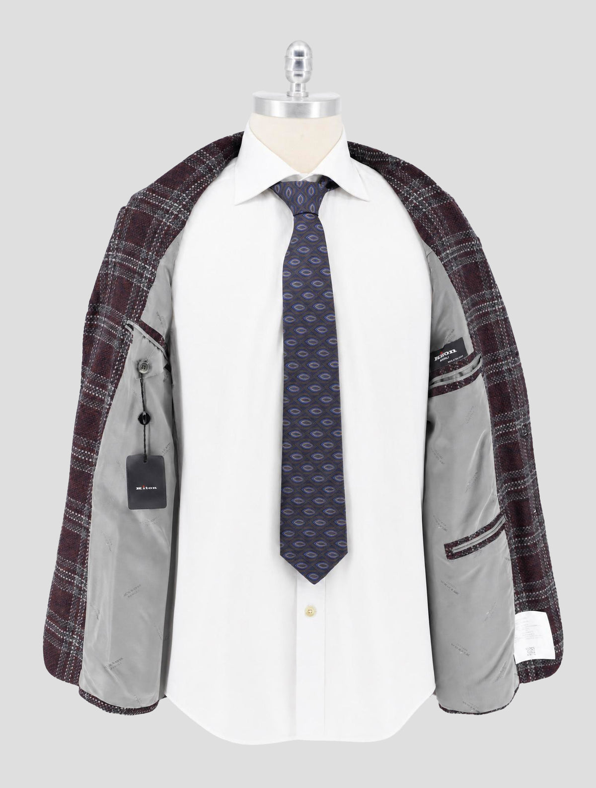 Kiton Brown Gray Cashmere Blazer