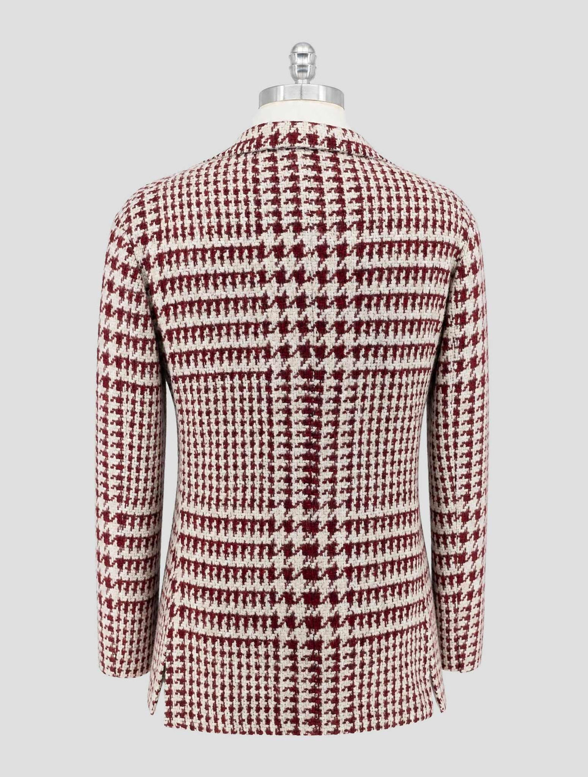 Kiton Burgundy White Cashmere Silk Blazer