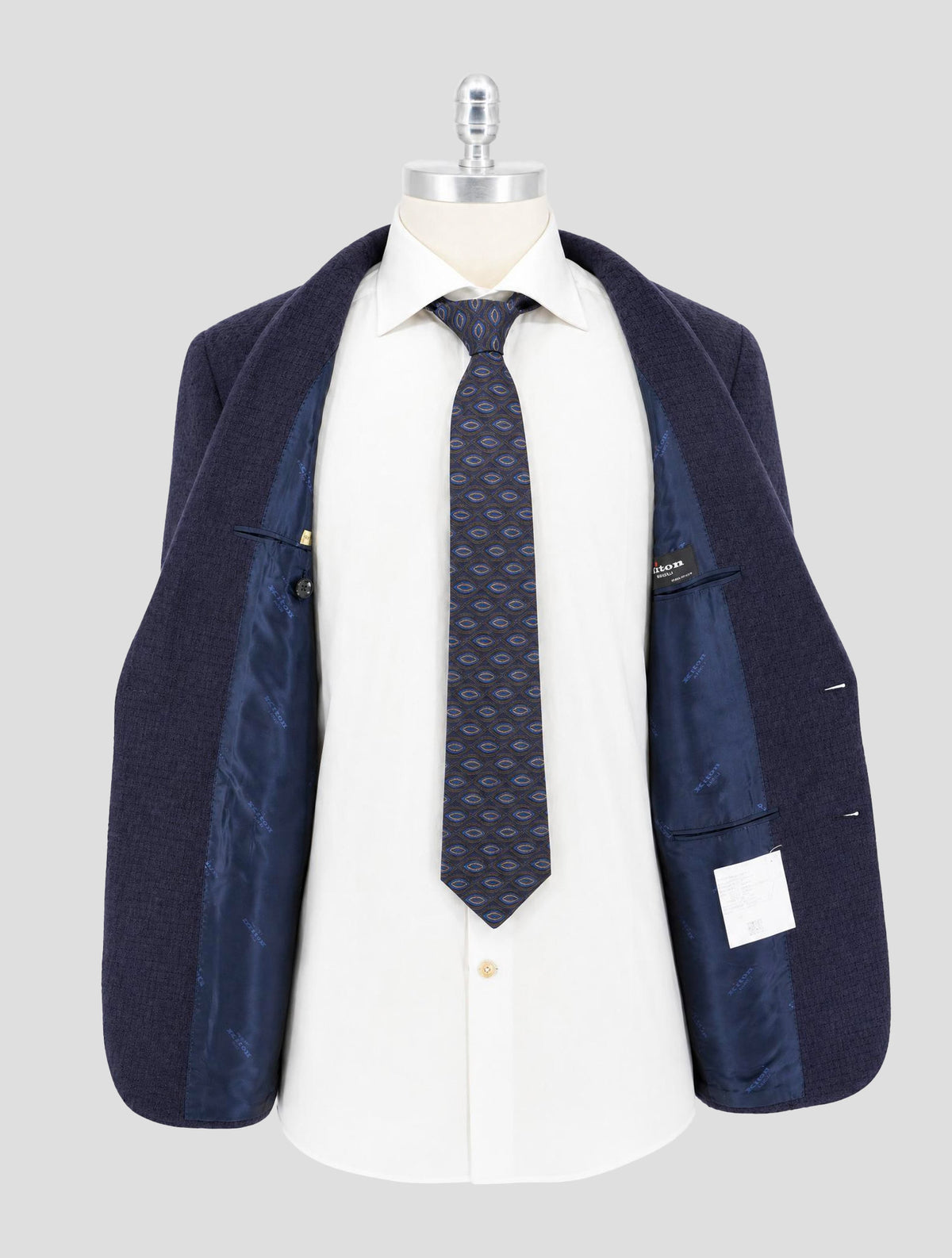 Kiton Blue Cashmere Blazer