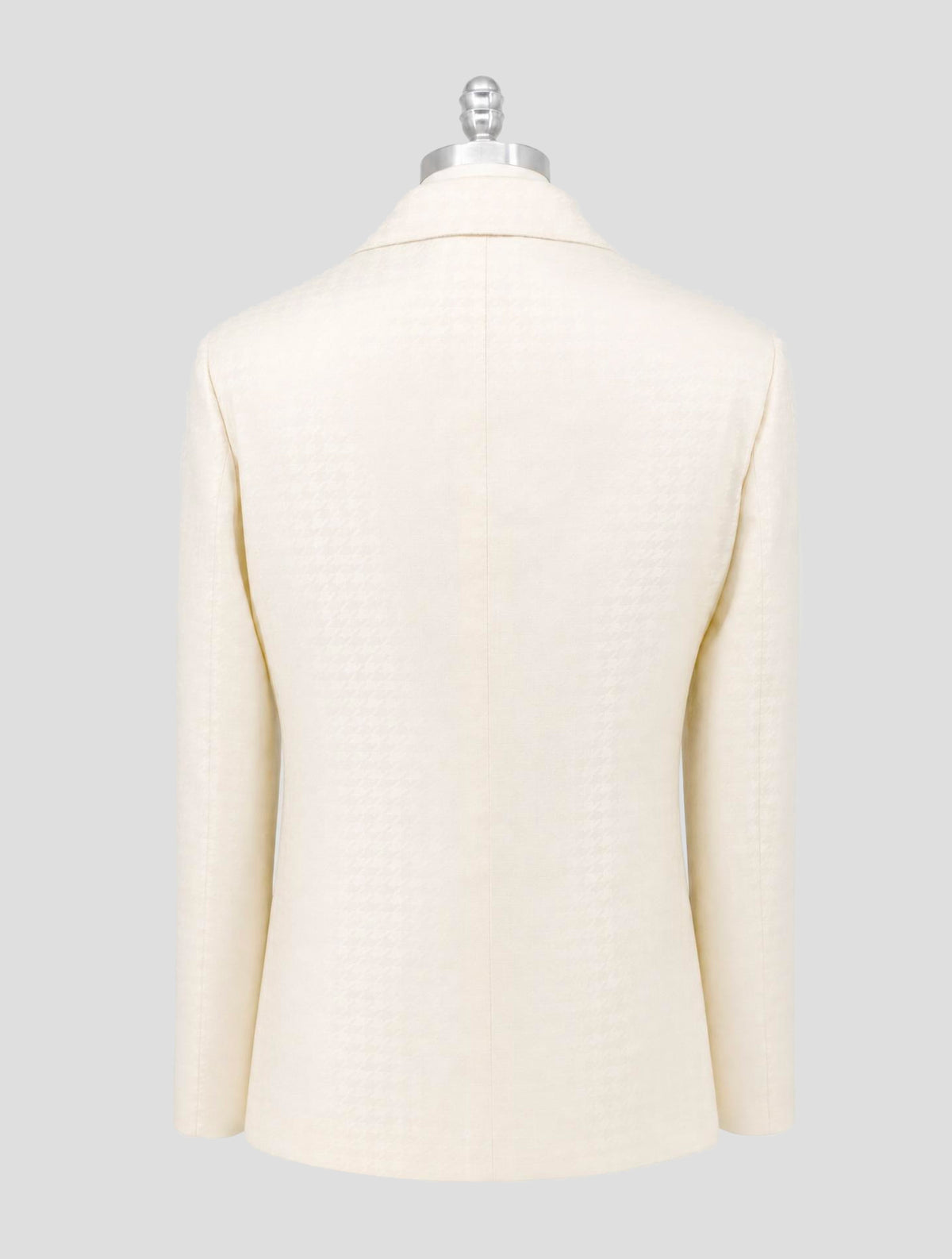 Kiton White Cashmere Silk Linen Smoking Blazer