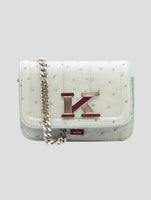 Kiton Light Blue Leather Ostrych Pochette Women