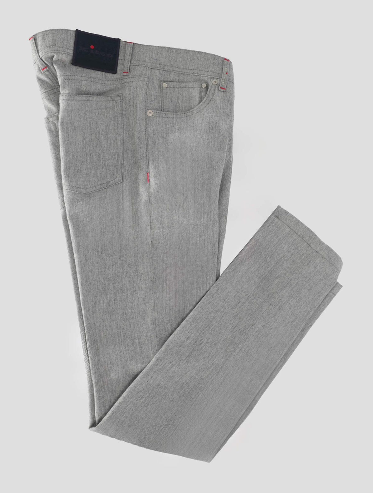 Kiton Gray Virgin Wool Pa Ea Jeans