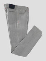 Kiton Gray Virgin Wool Pa Ea Jeans
