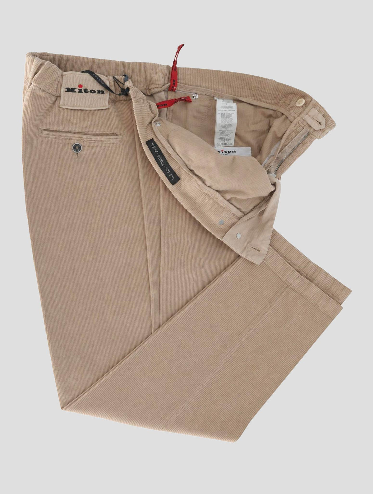 Kiton Beige Cotton Cashmere Ea Velvet  Pants