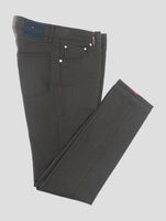 Kiton Dark Brown Virgin Wool Cashmere Ea Jeans