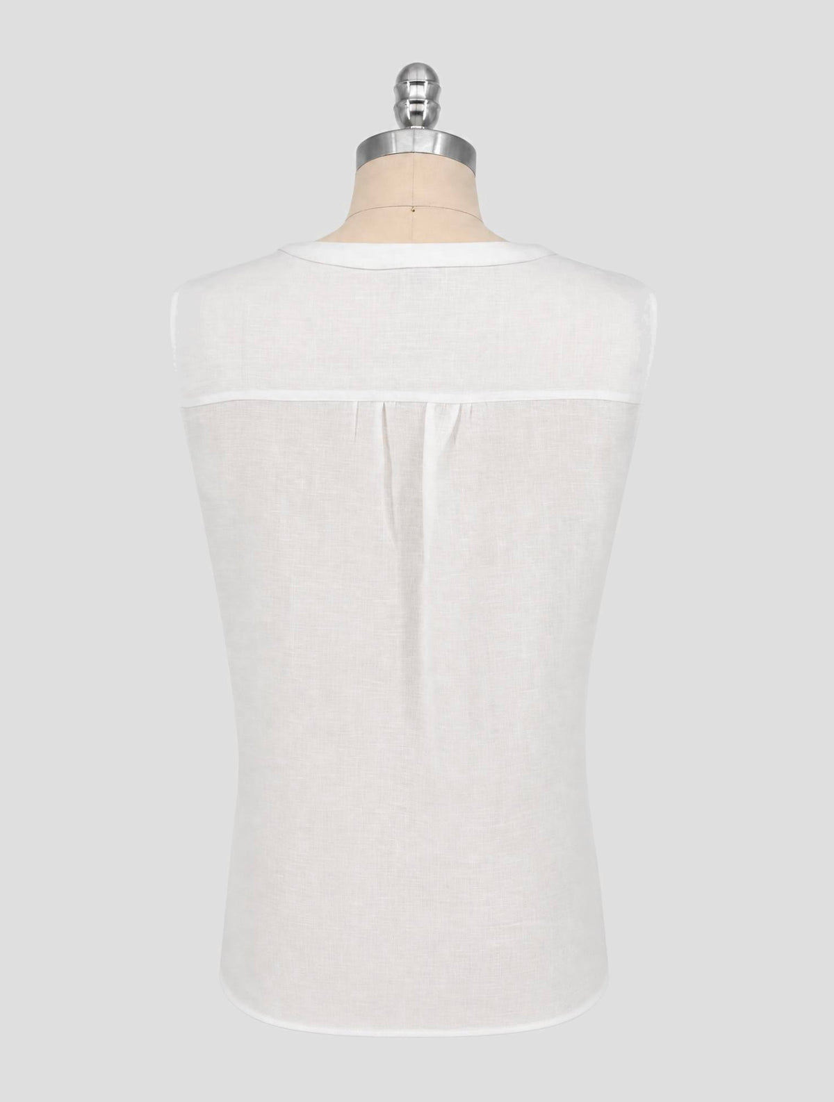 Kiton White Linen Tank Top Women