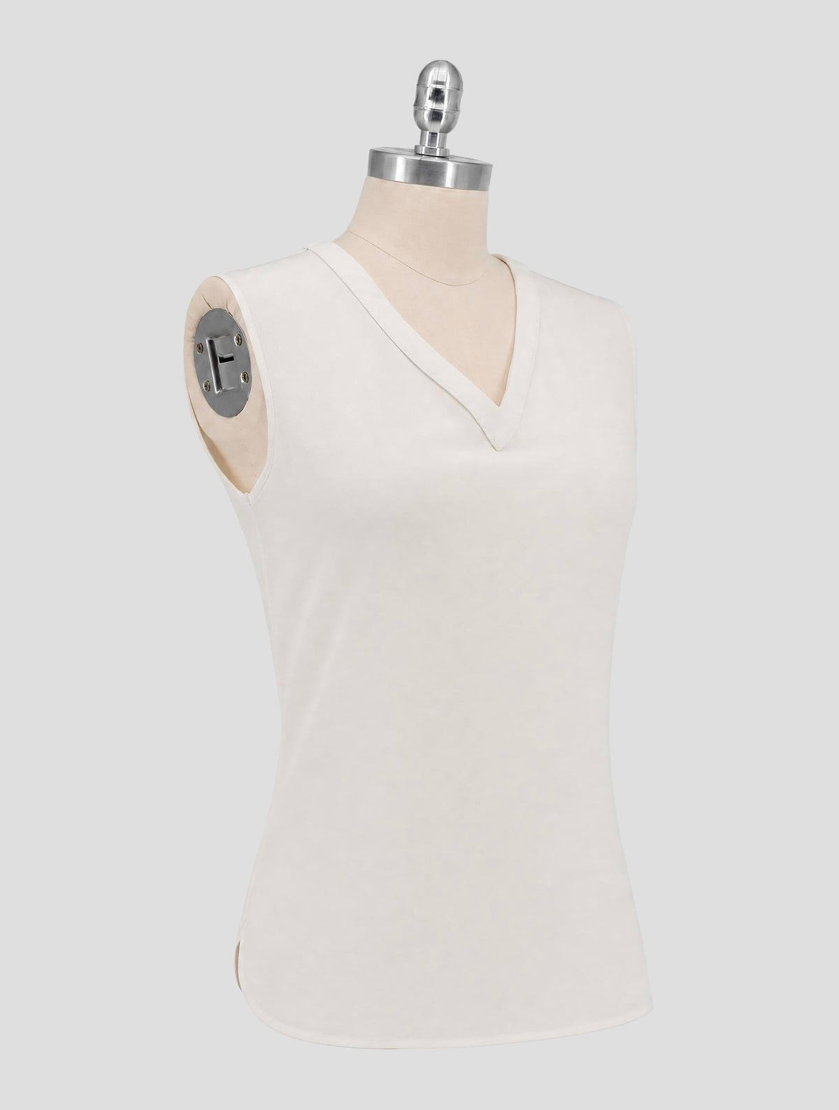 Kiton White Silk Tank Top Women