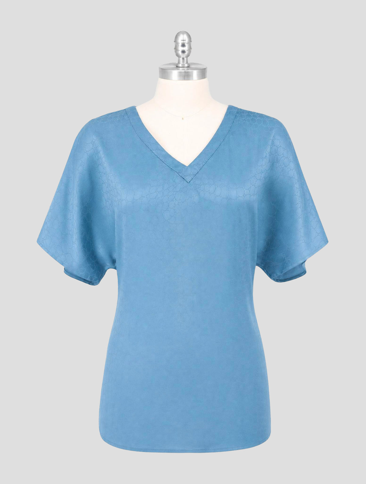 Kiton Light Blue Silk T-Shirt Women