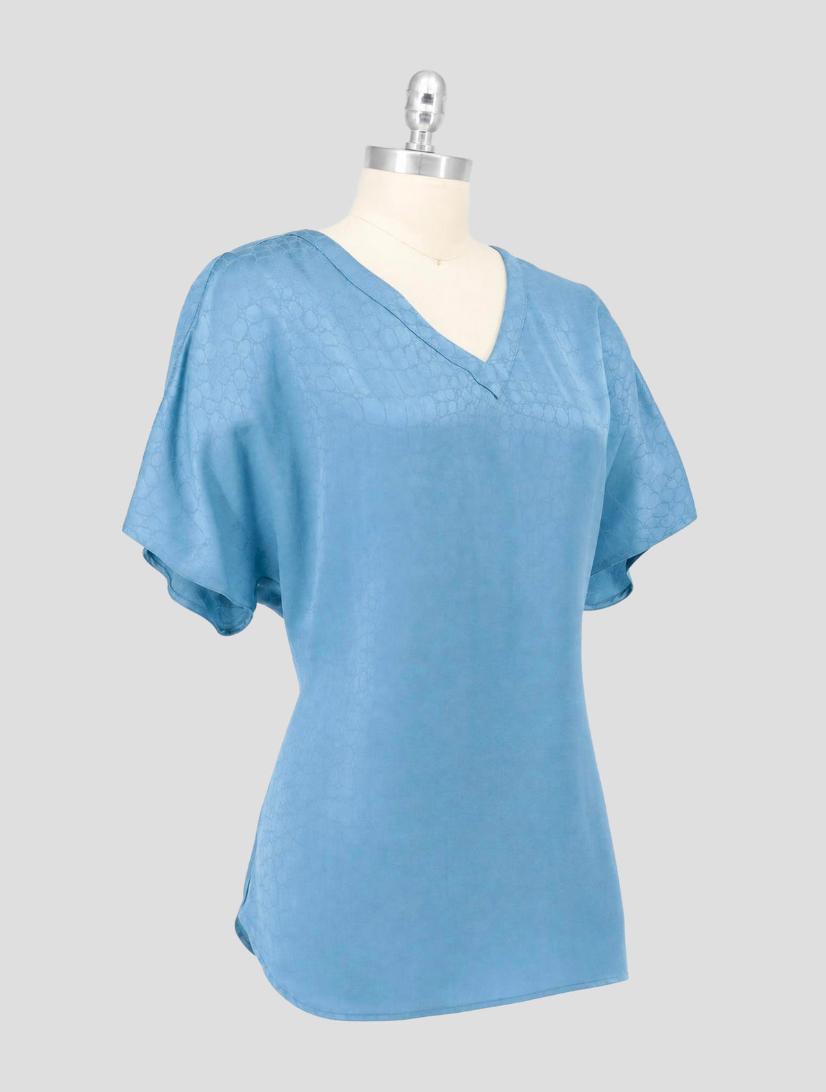 Kiton Light Blue Silk T-Shirt Women