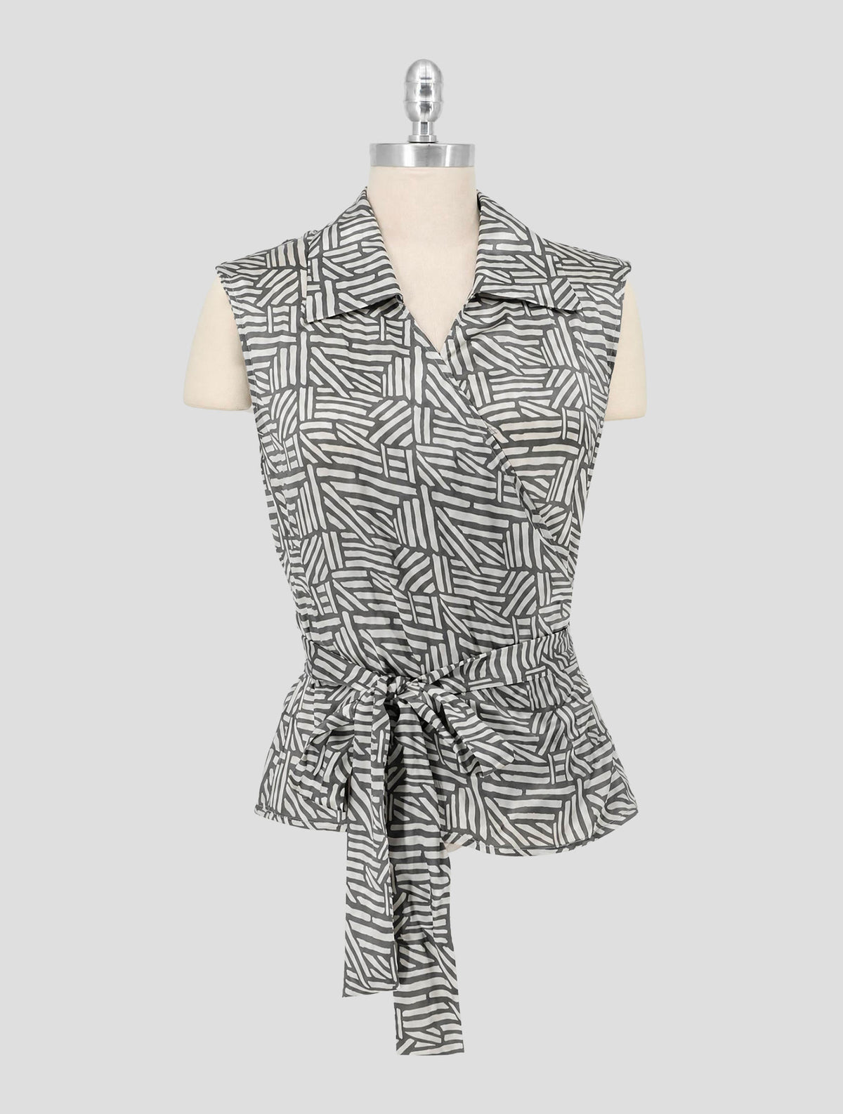 Kiton Brown White Silk Shirt Women