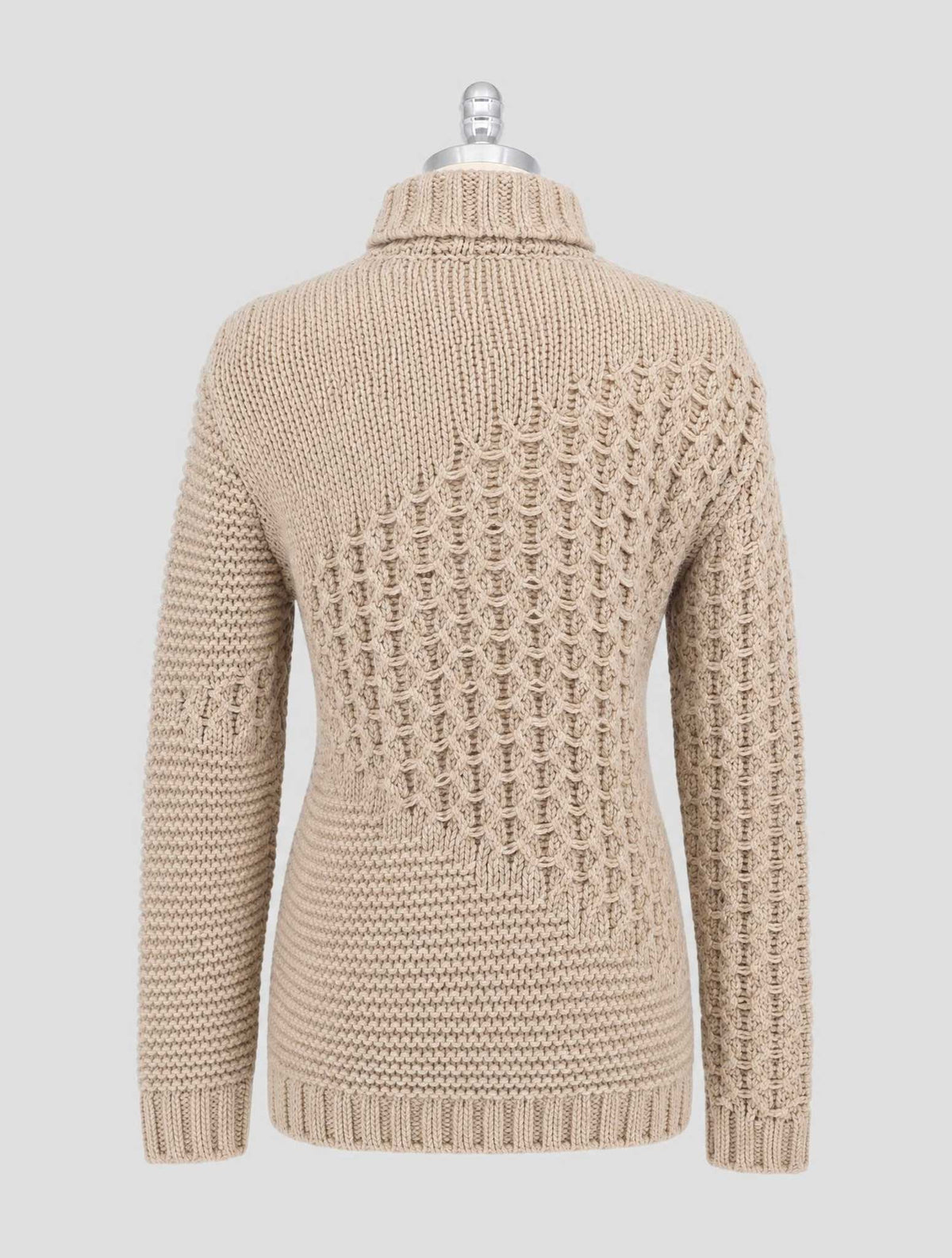 Kiton Beige Cashmere Zibellino Sweater Turtleneck Women