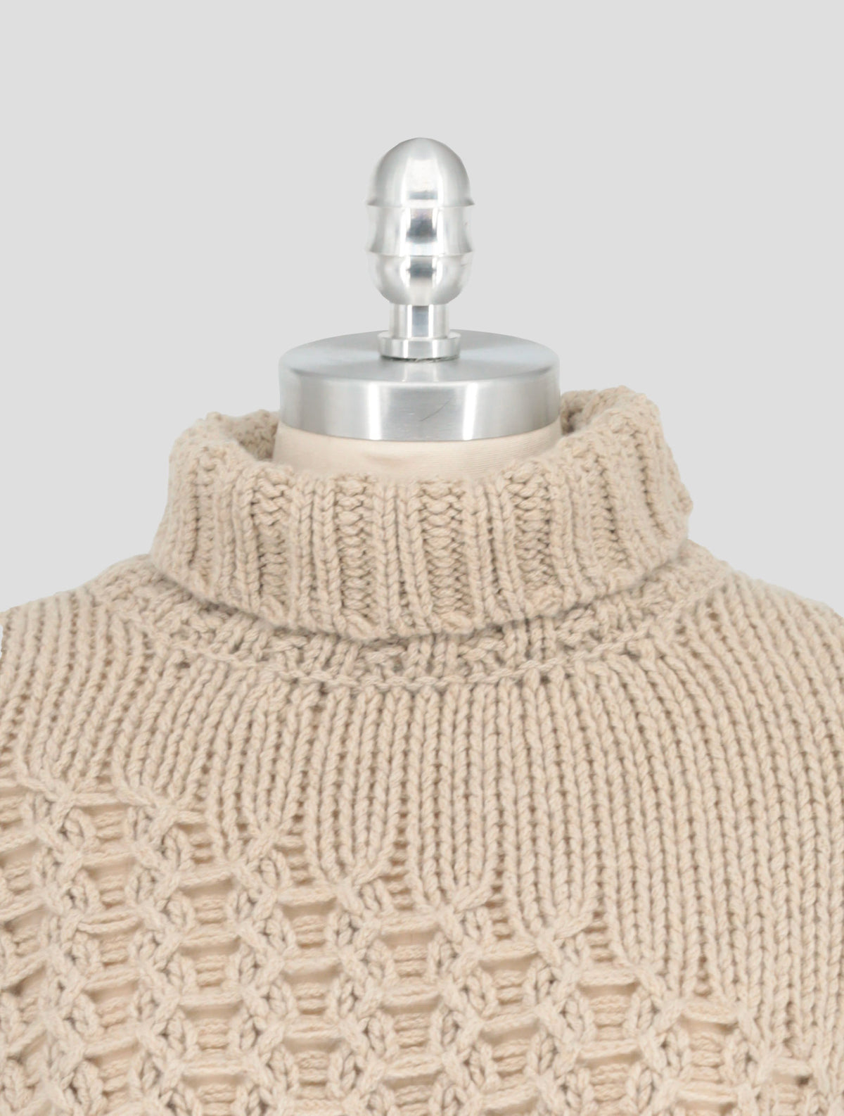 Kiton Beige Cashmere Zibellino Sweater Turtleneck Women