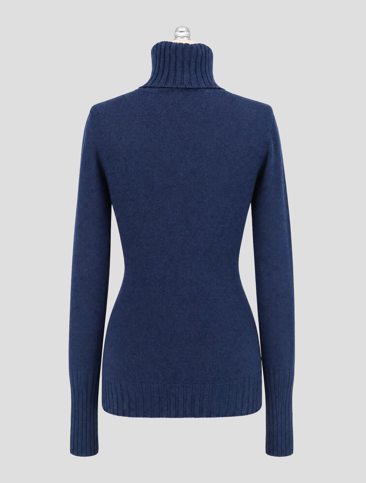 Kiton Blue Cashmere Sweater Turtleneck Women