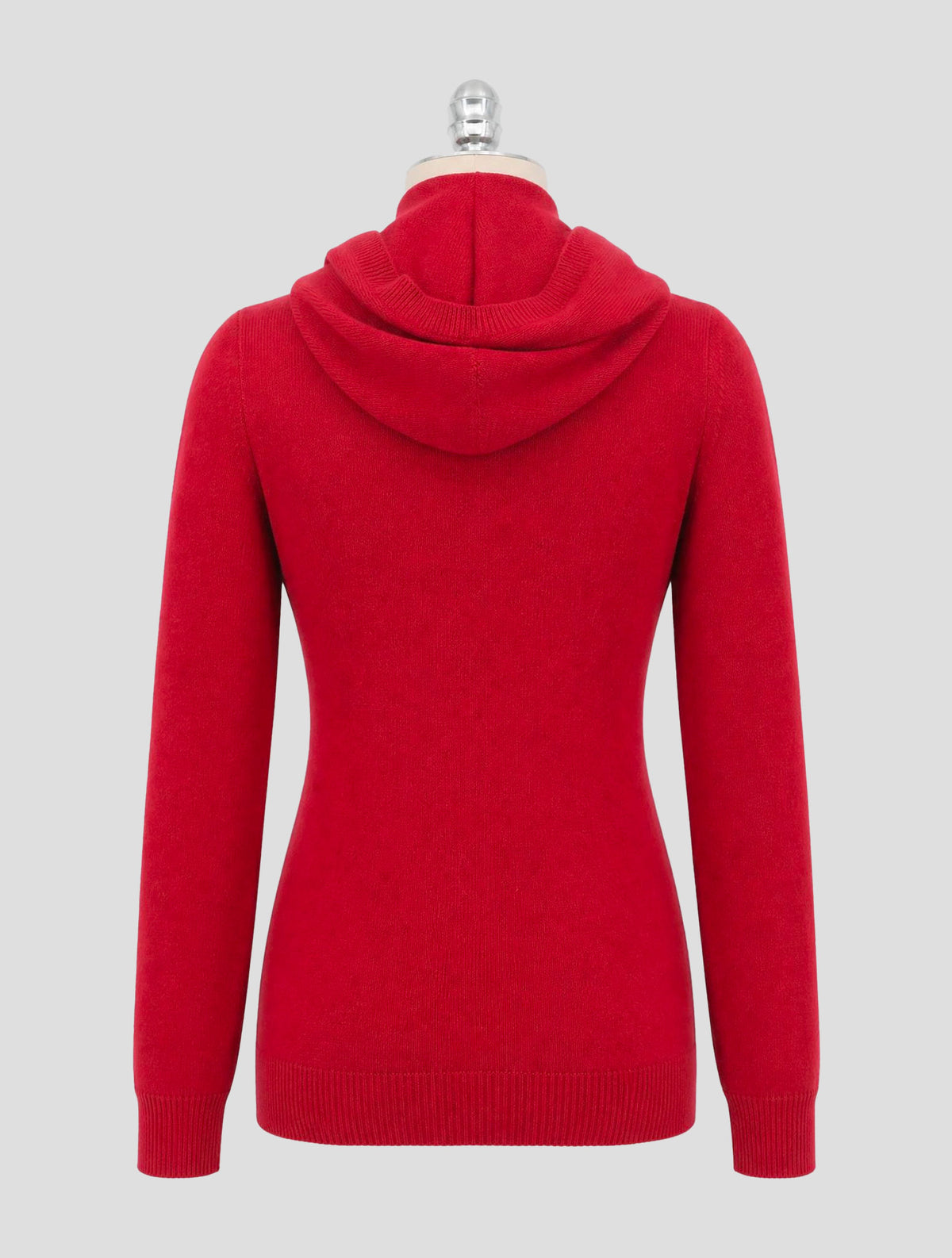 Kiton Red Cashmere Sweater Hoodie Women